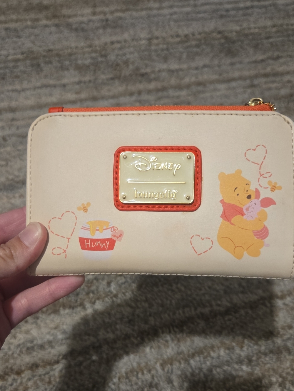 Loungefly Pink and Cream 'To: Piglet' Heart Accent Envelope Clutch - Picture 5 of 7